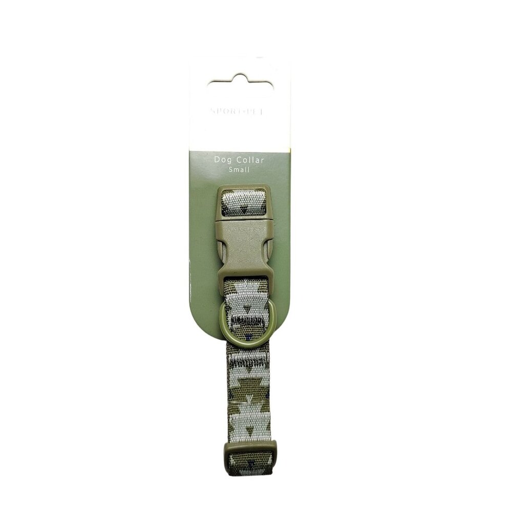 Sportpet Living Dog Small 10 to 14 inch Adjustable Green Geometric Pet Collar